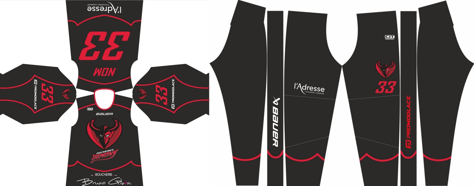 Tenue noire des Démons d'Asnières