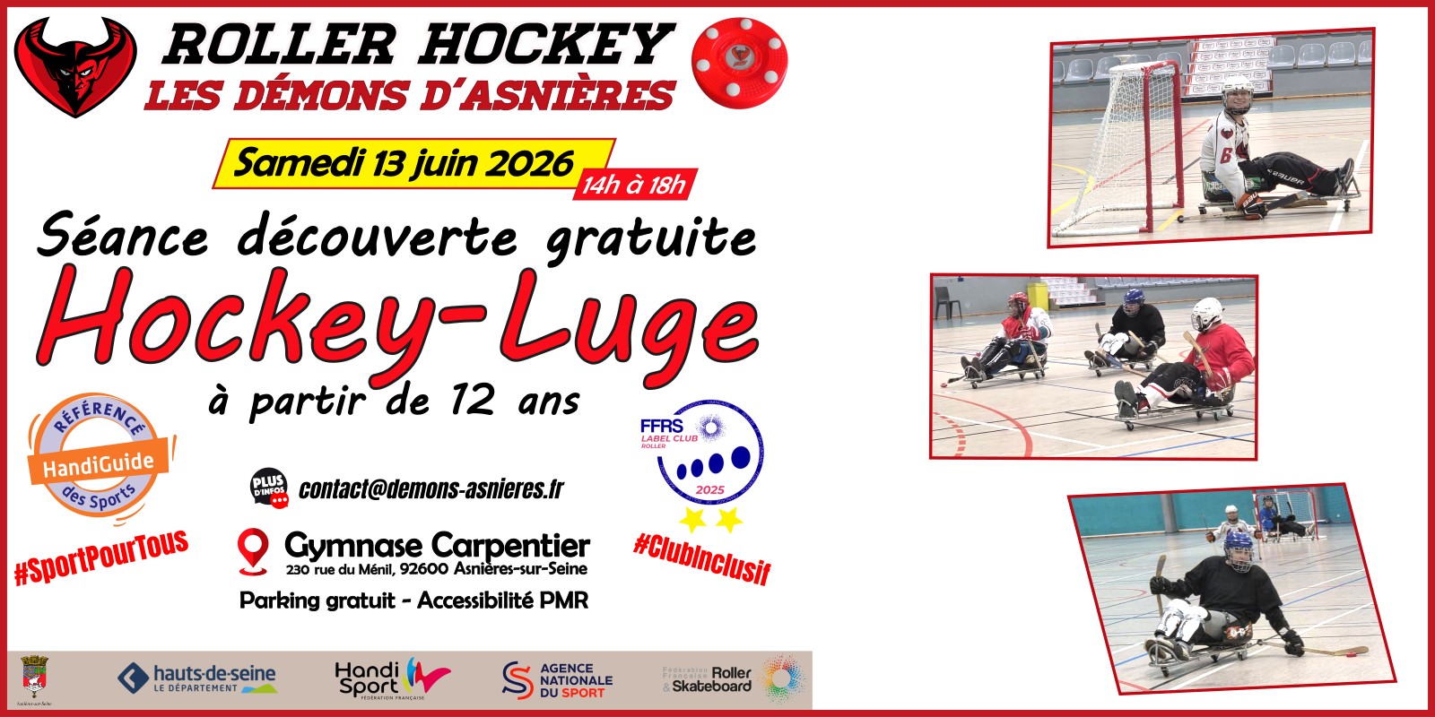 roller hockey luge asnieres handisport