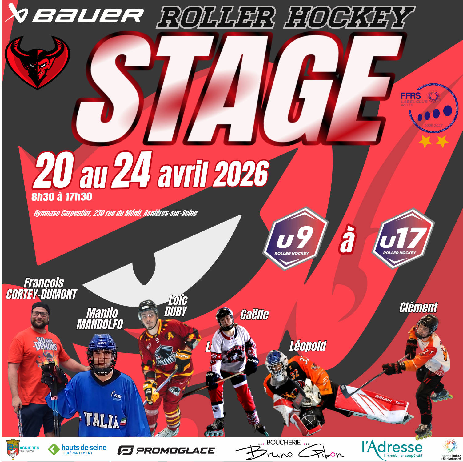 Stage Roller Hockey Asnieres avril 2026