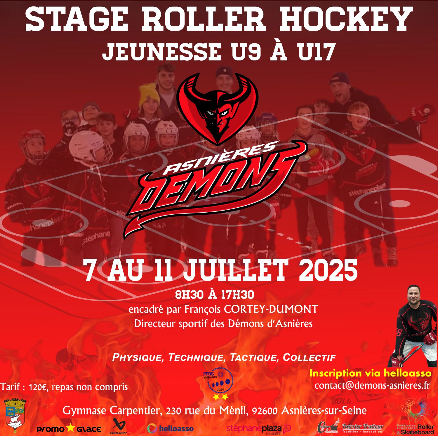 stage roller idf hockey jeunesse asnieres ile de france juillet ete